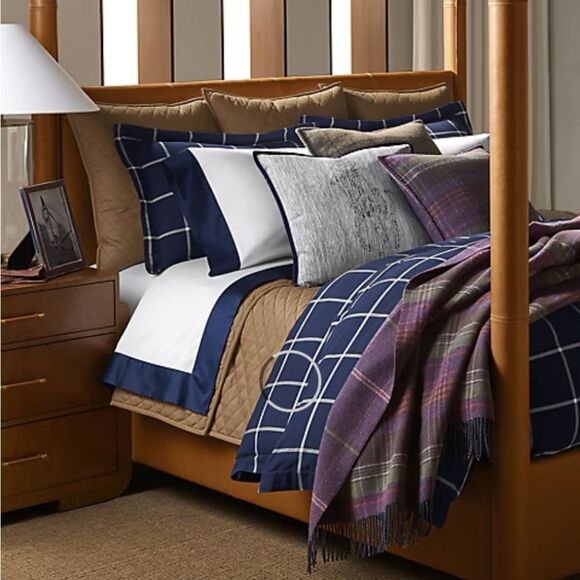 NWT Ralph Lauren Euro Sham Cromwell Quilted Camel Beige Tan - Picture 7 of 10